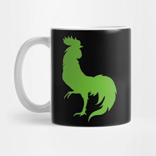 green rooster Mug